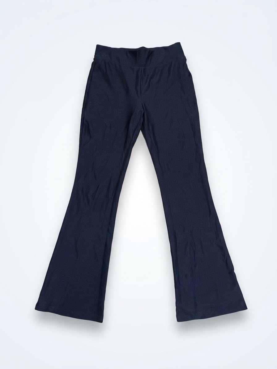 Pantalon pattes d'éléphant gris bleuté stretch 
