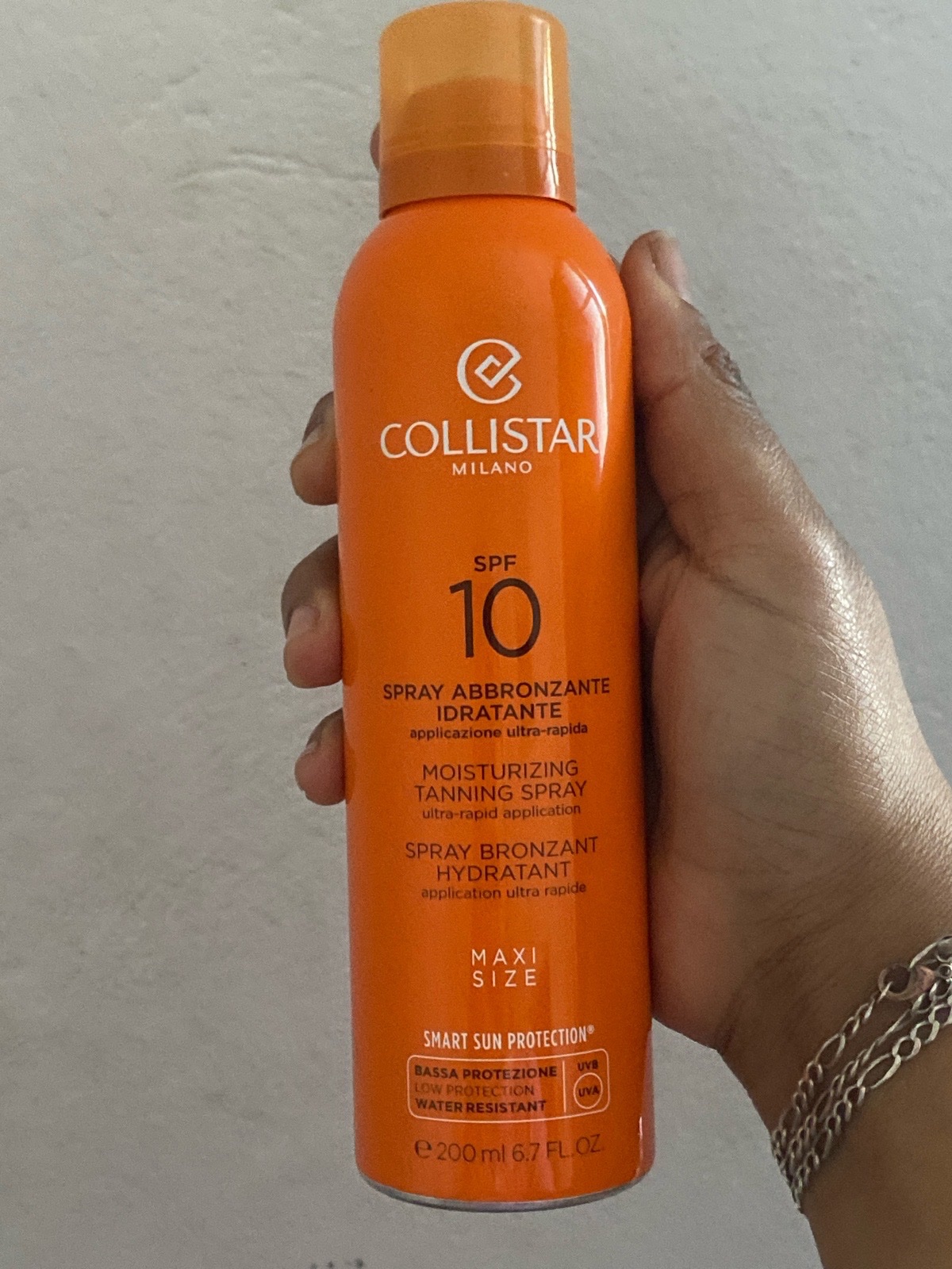 Spray bronzant hydratant :  collistar e200