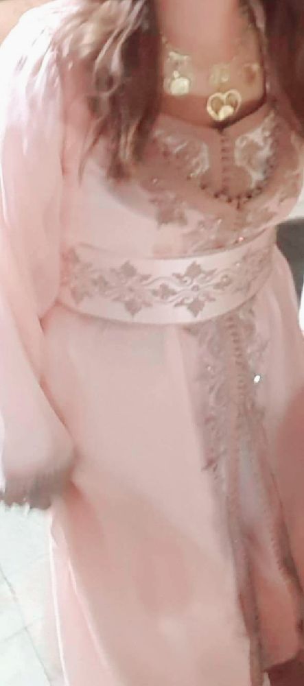 Kaftan Saumons Soie