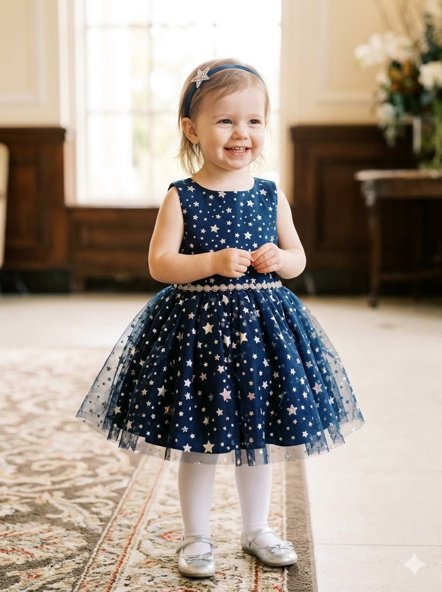 Robe cérémonie bleu nuit 