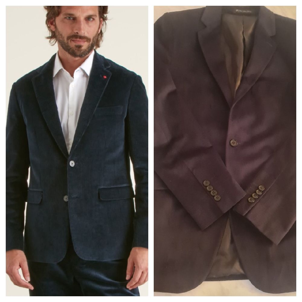 Veste Homme Bleu Nuit Velour