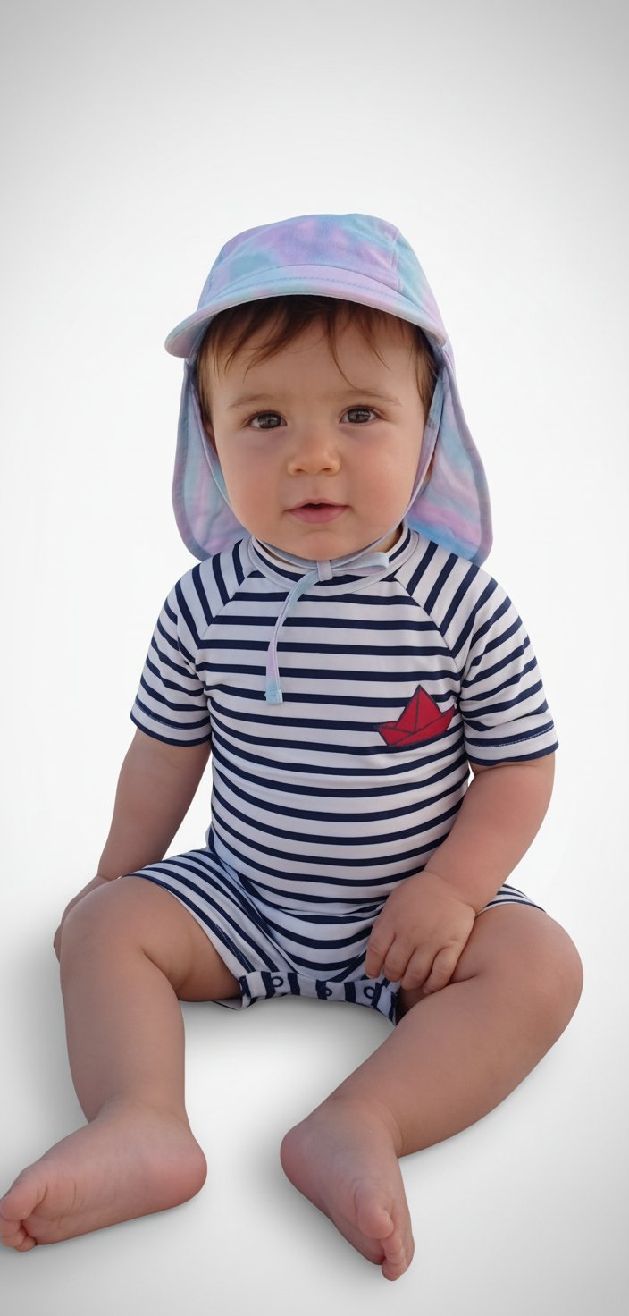 Maillot et chapeau Uv unisexe 