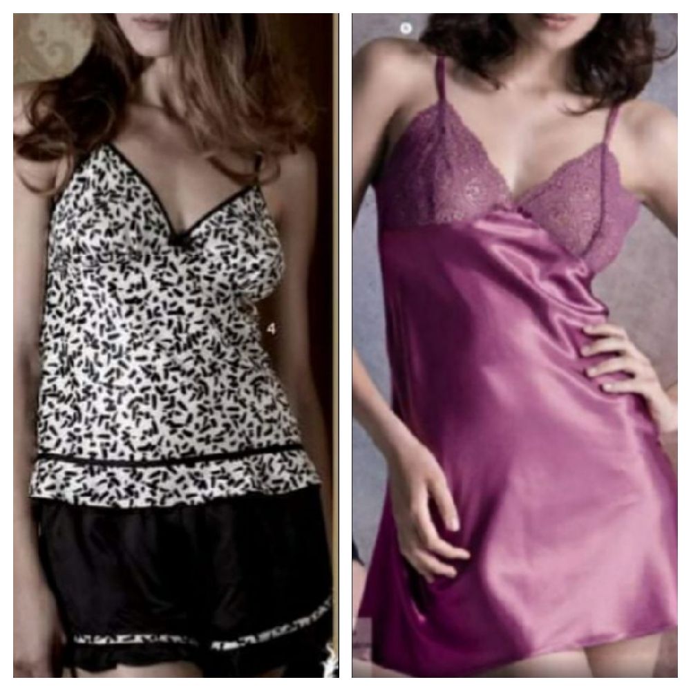 lot de nuisette en satin 
