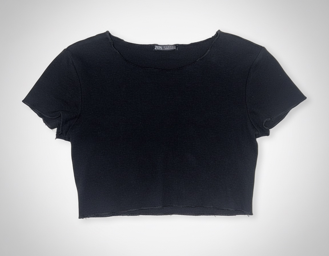 Crop T-shirt short sleeve bicycle noir koton