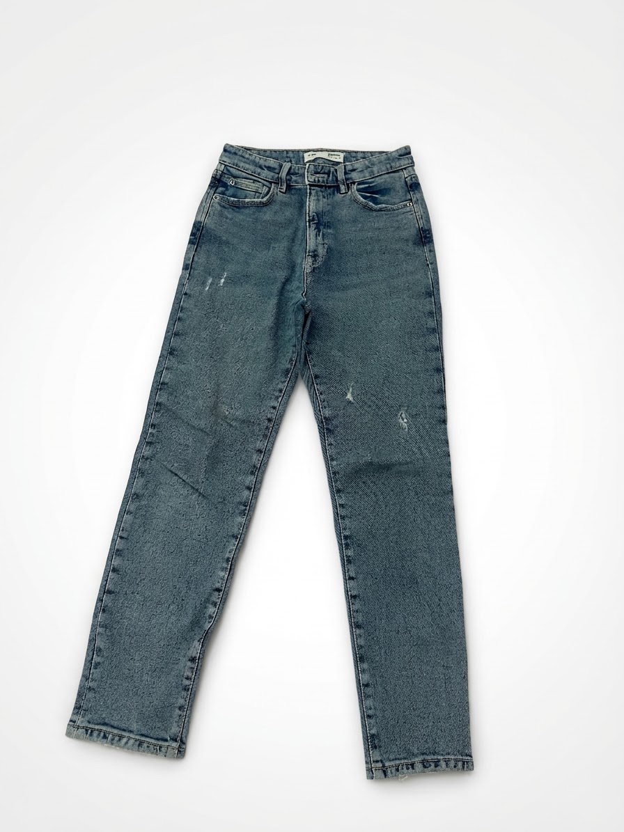 Jean droit à taille haute