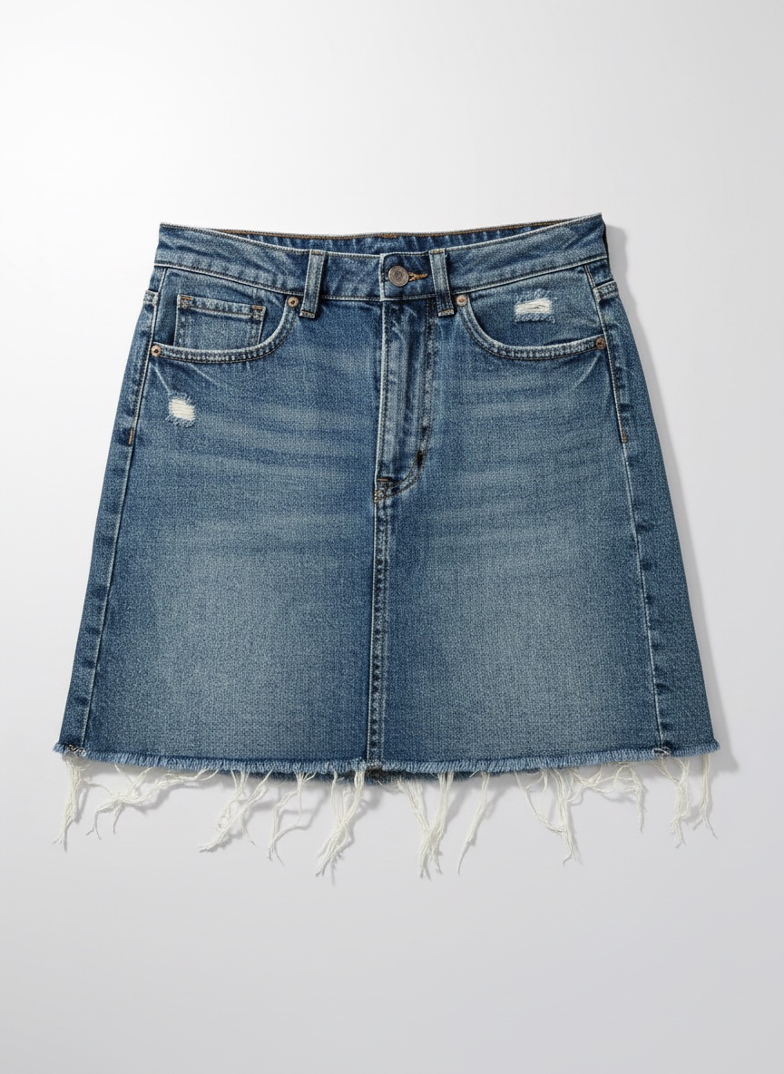 💙 Jupe courte en jean délavé / Casual