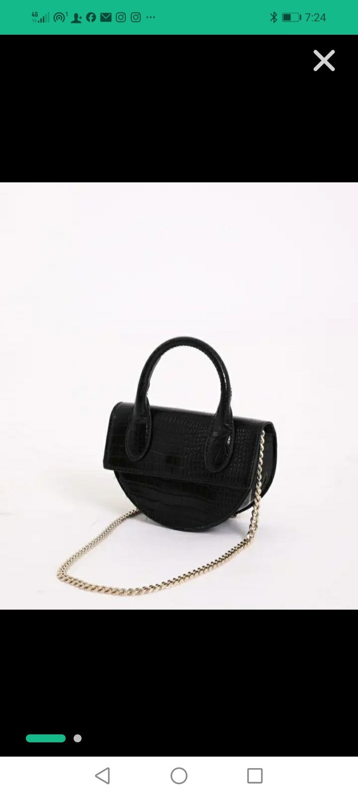 Mini sac à bandoulière noir 