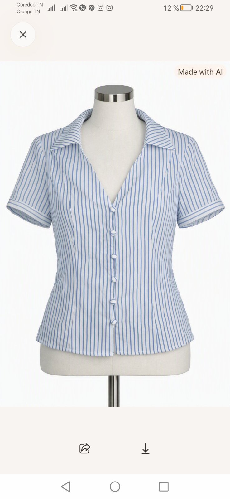 Chemise demi manche 