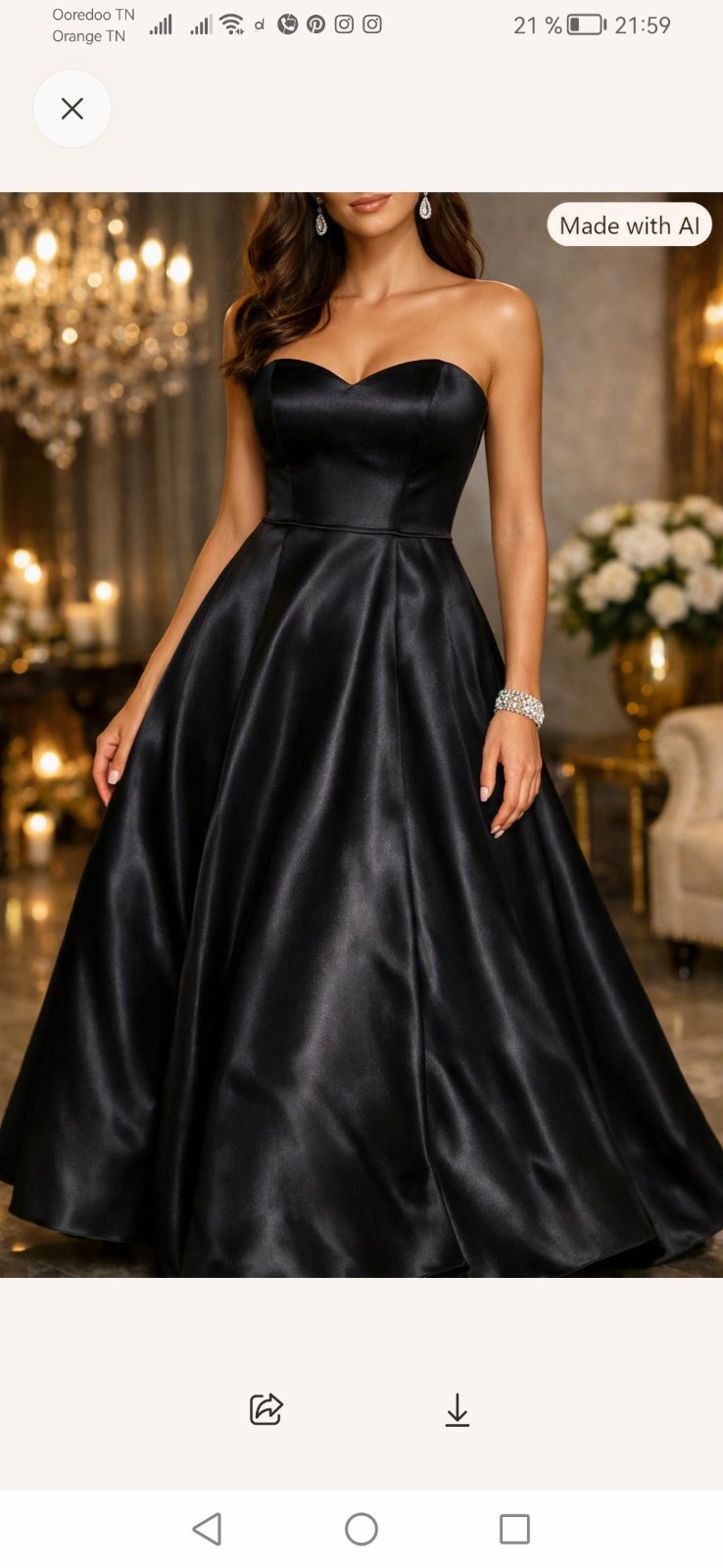 Robe soirée satin noir 