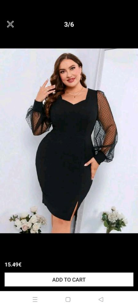 robe noire droite 48