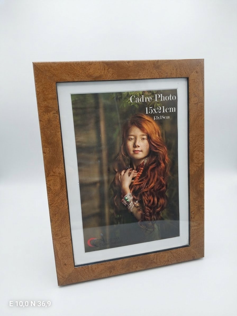 Beau Cadre Photo Effet Bois Neuf 15x21 cm 📸✨