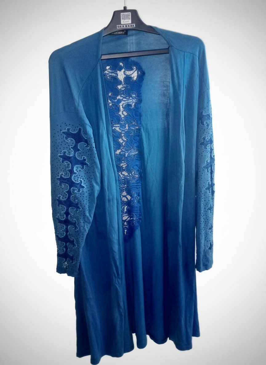 Gilet fluide de couleur bleu 