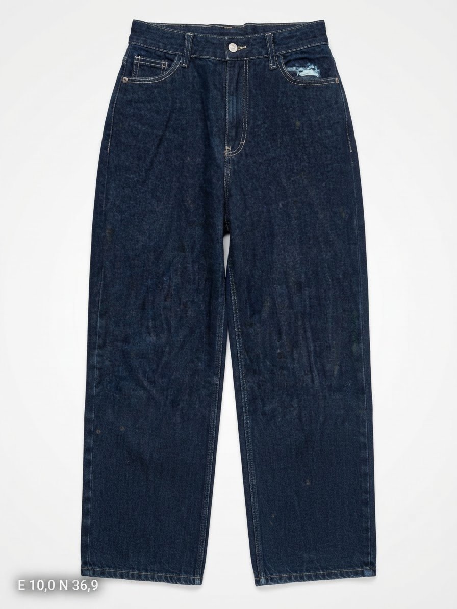 Wide leg jeans bleu brut la marque flora