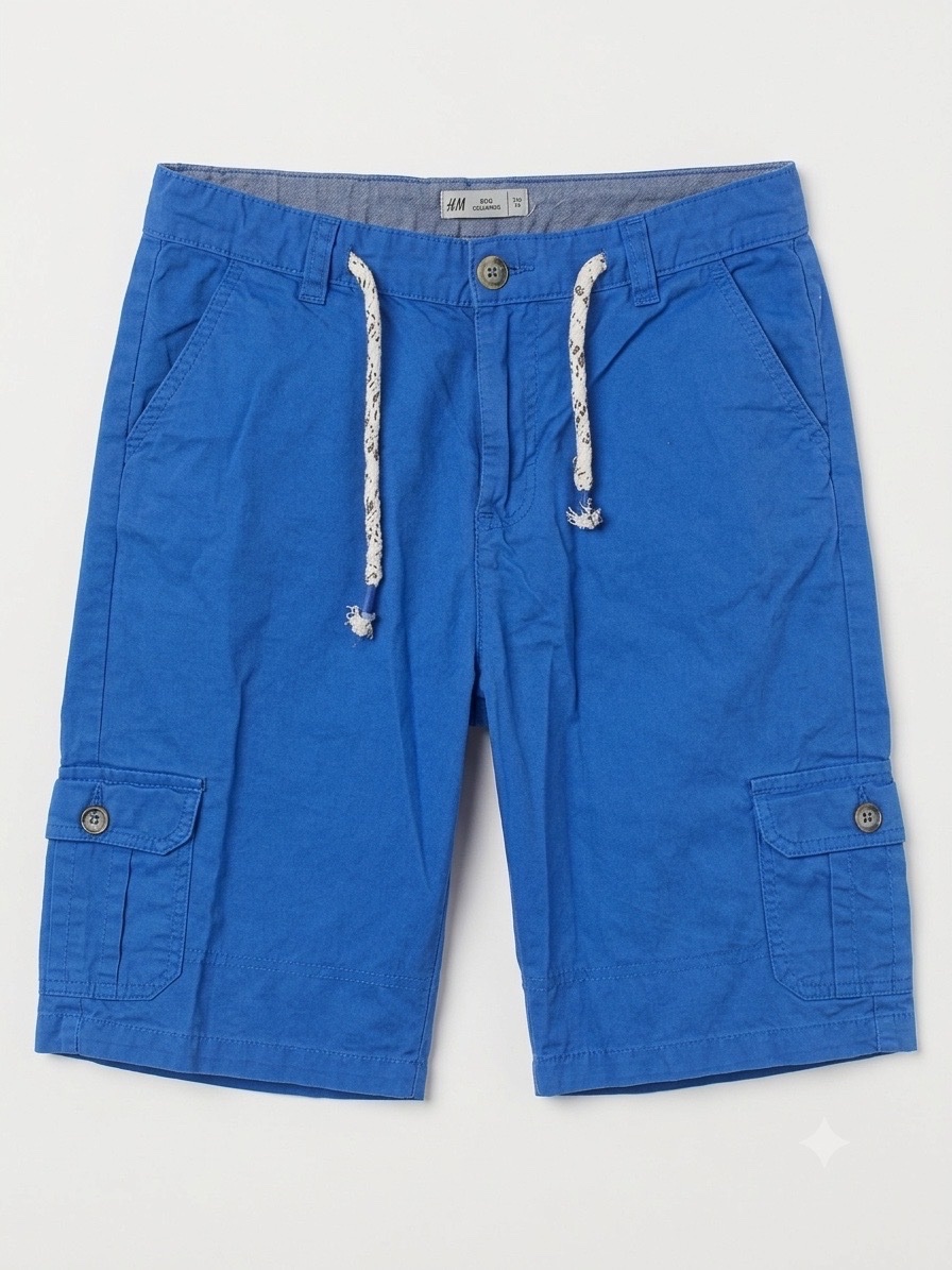 Short Cargo Bleu Garçon - Marque HA (Taille 14 ans)