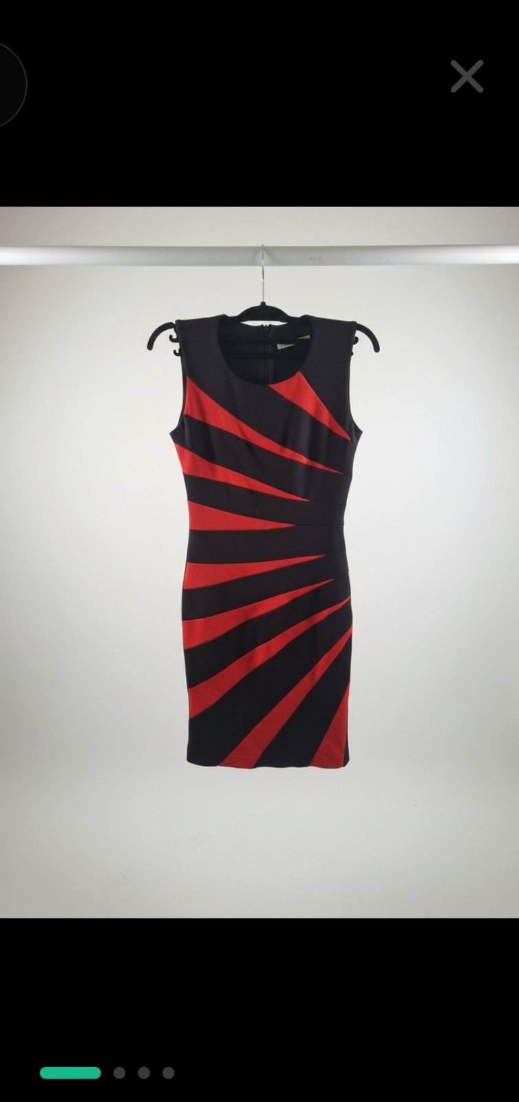 Robe fourreau graphique noir & rouge – Style chic et audacieux