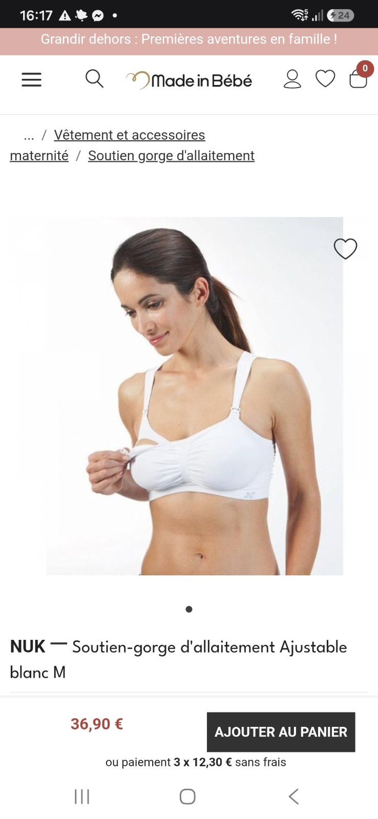 Soutien gorge d'allaitement 