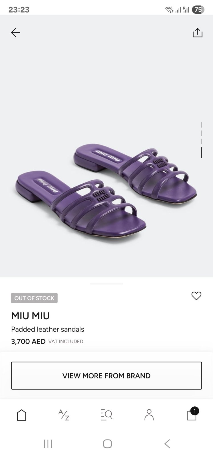 Mules en cuir Miu Miu