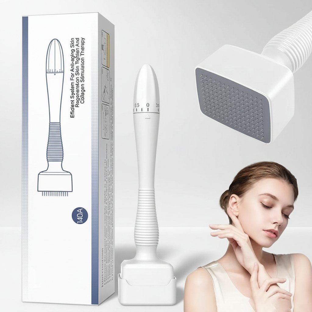 Derma Stamp - Stylo Microneedling Réglable 0-3 mm 