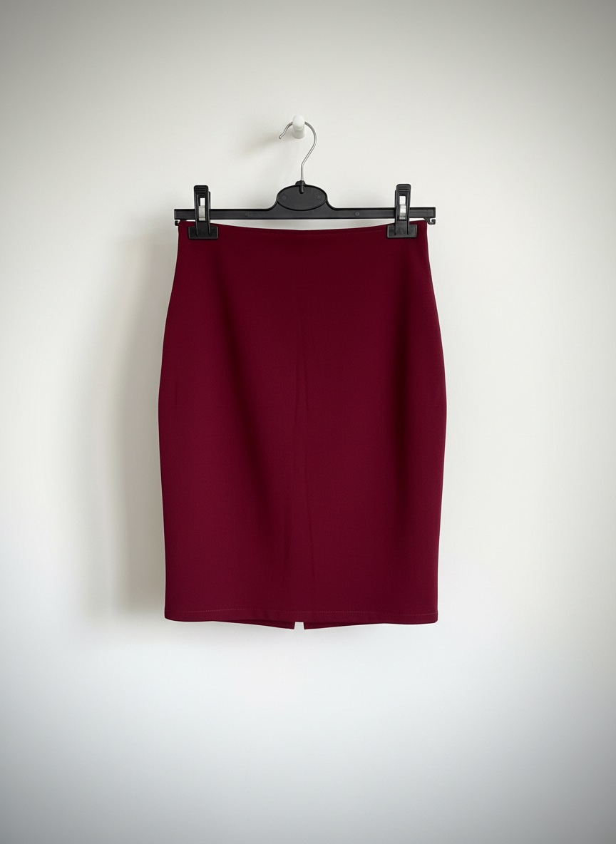 Jupe droite bordeaux , taille M