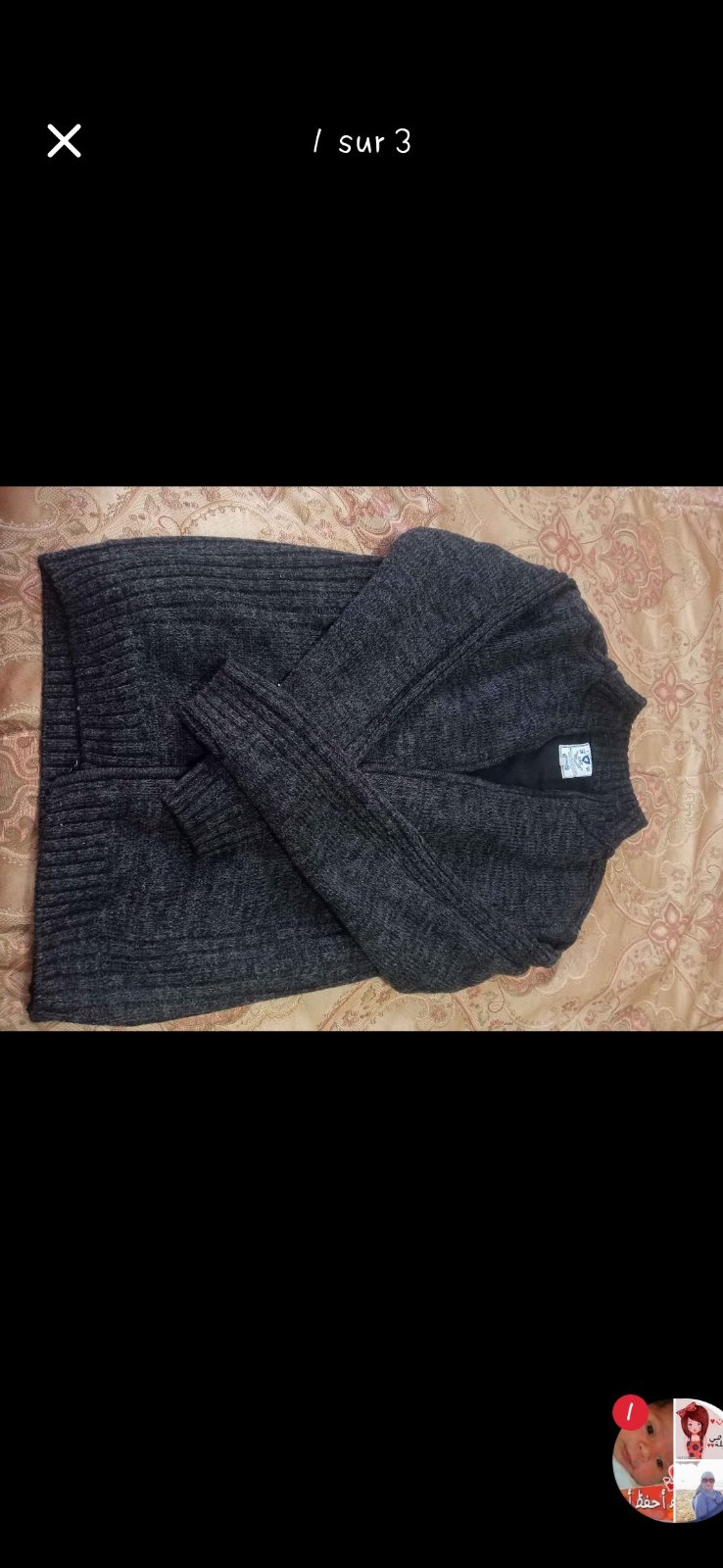 Gilet noir gris