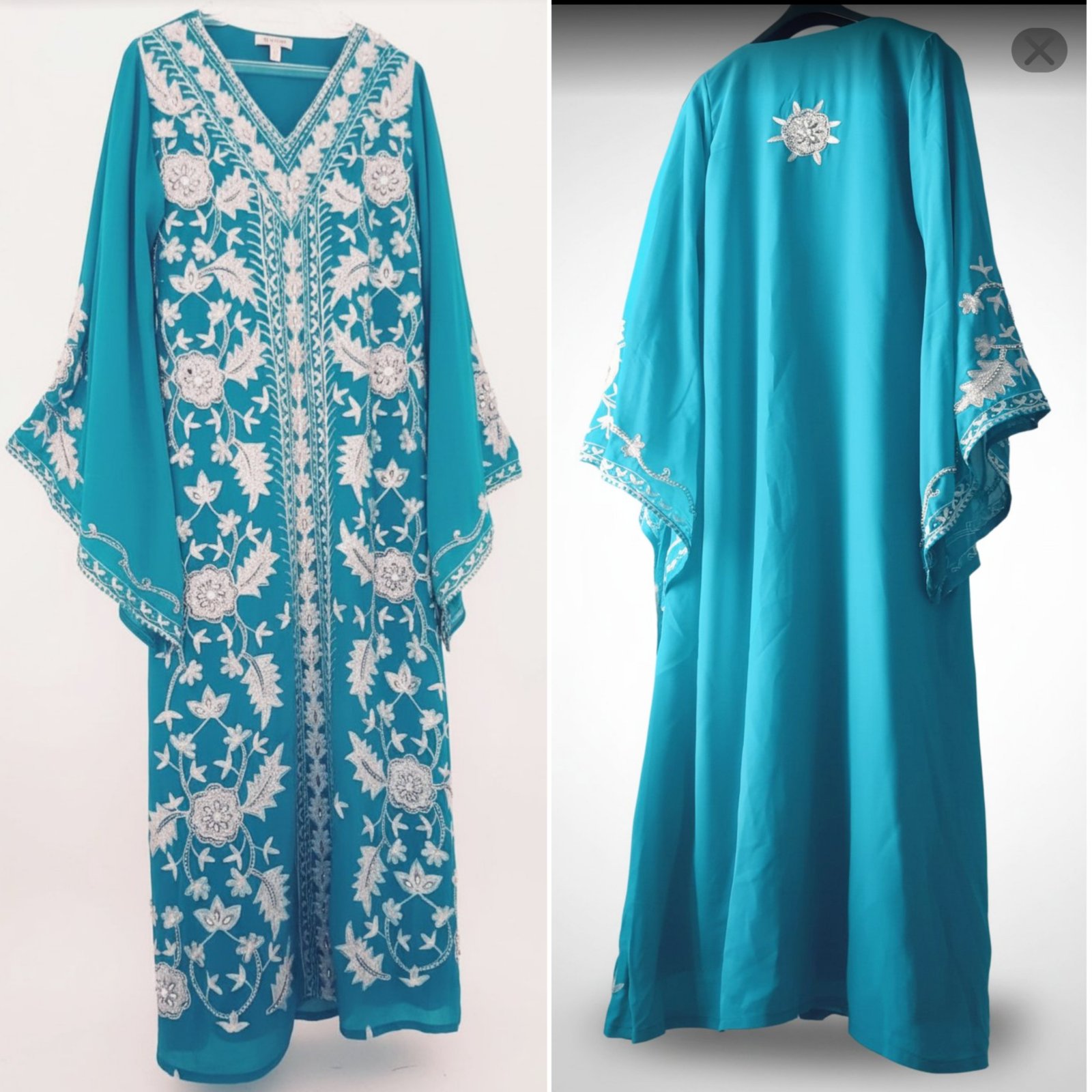 Caftan élégant indian avec sacoche et foulard cadeaux