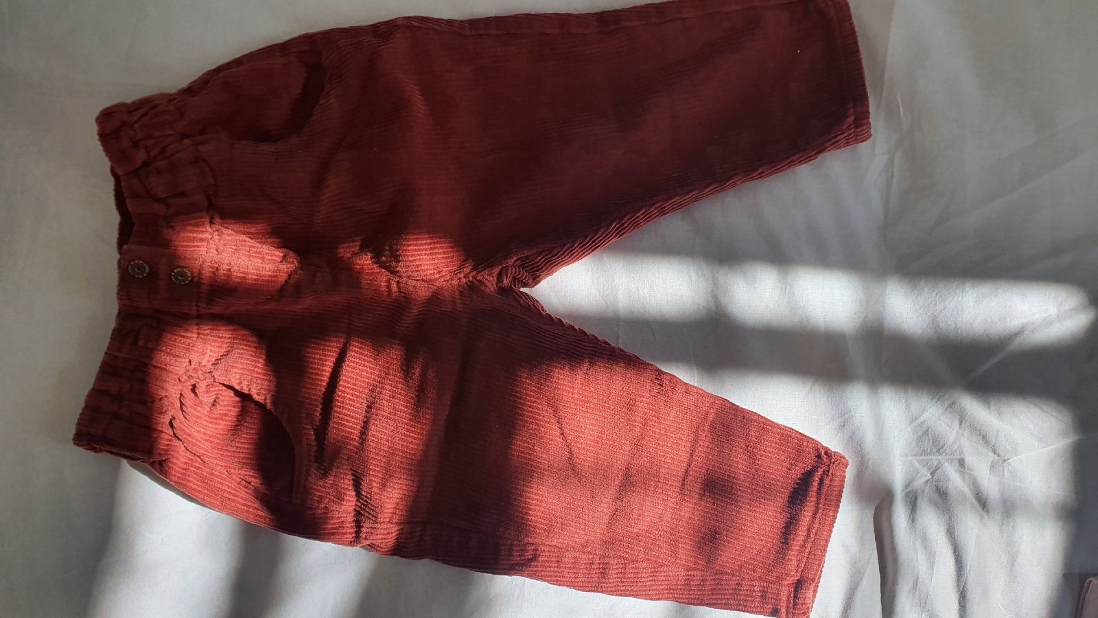 Pantalon velours bébé fille 