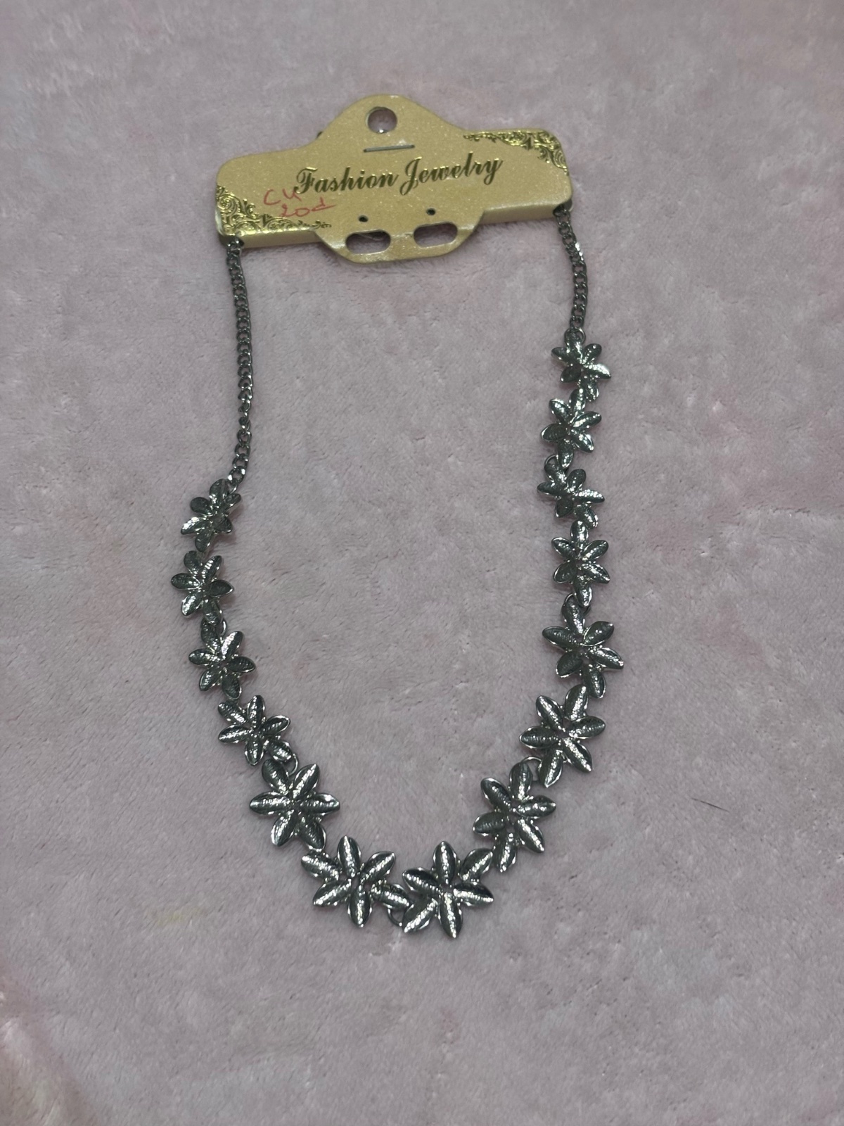 Colier fleure en argent 