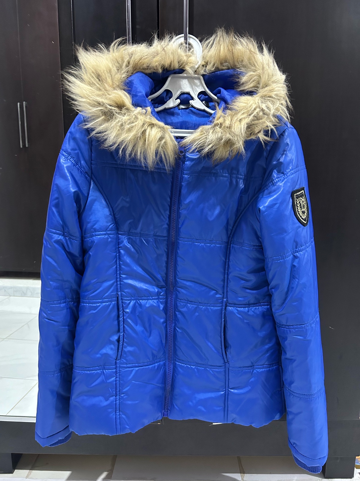 Doudoune matelassée bleu roi taille M