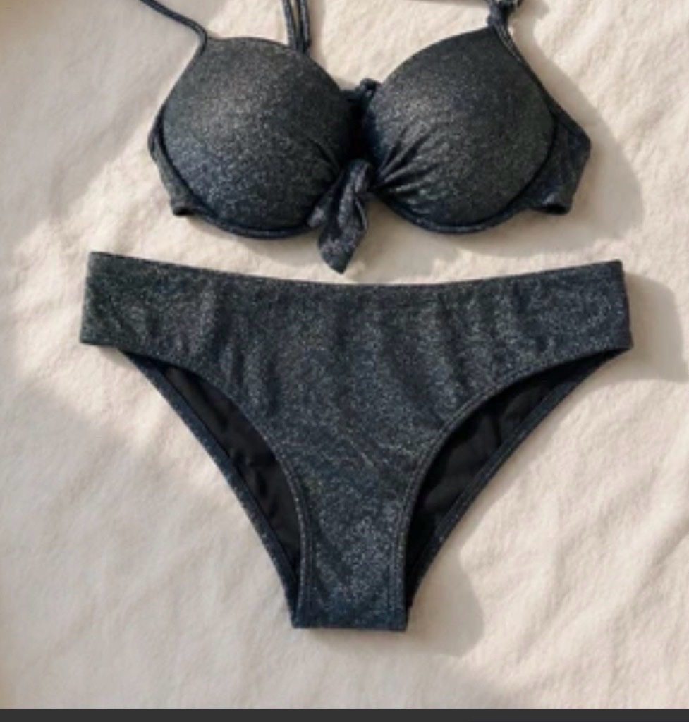 Bikini noir pailleté taille M