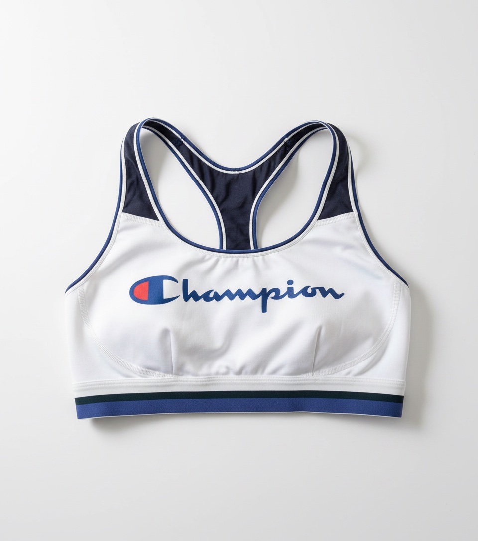 Brassière de sport Champion – Blanche & Bleu – Excellent état