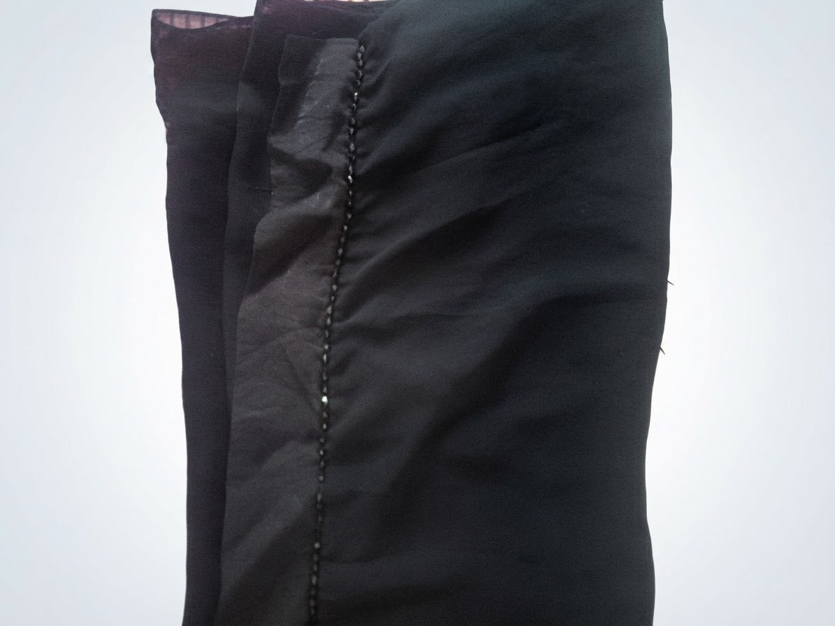 Foulard shiffon noir