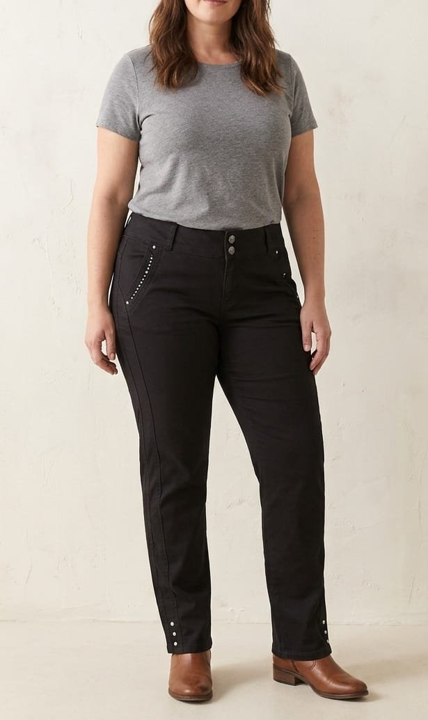 Pantallon denim slim noir 
