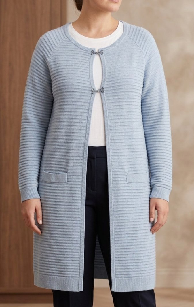 Gilet mi-long gris
