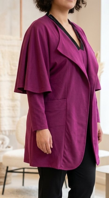 Cape veste violine 