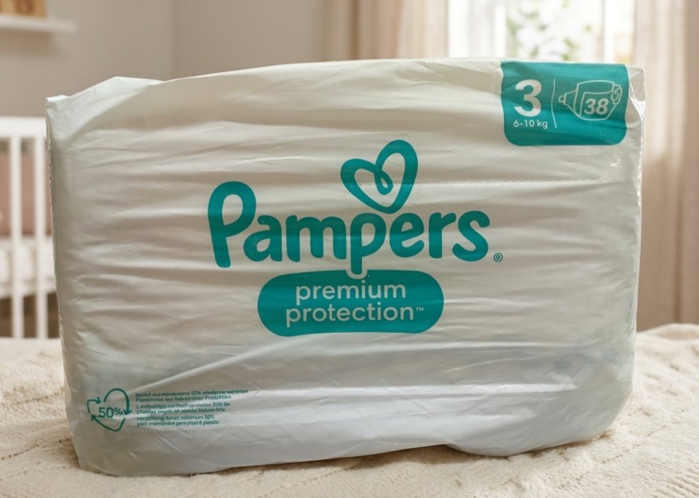 Couches Pampers Premium Protection Taille 3 (6-10 kg) en paquet de 38 unités 