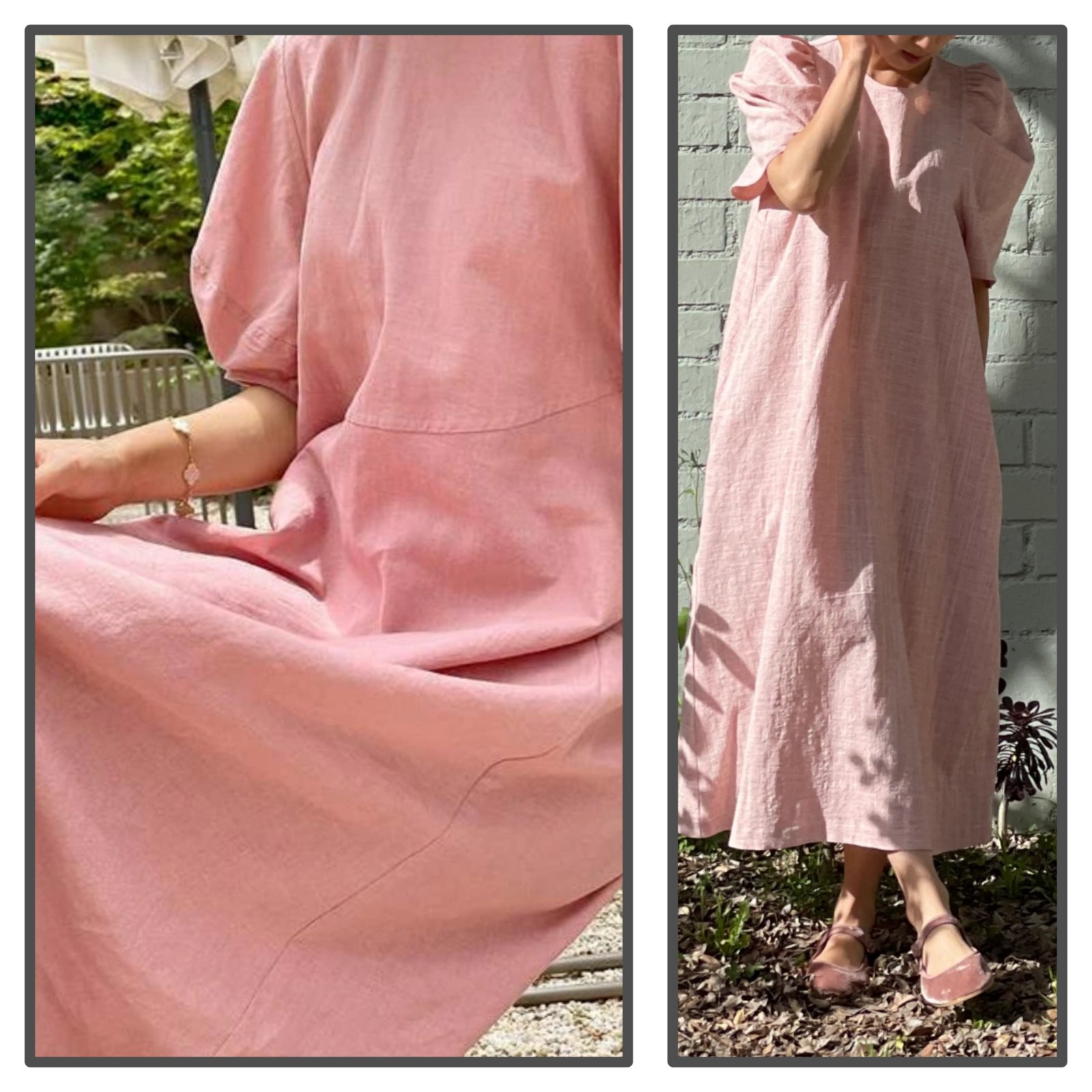 Une robe longue 100% Coton la taille mentionnée L