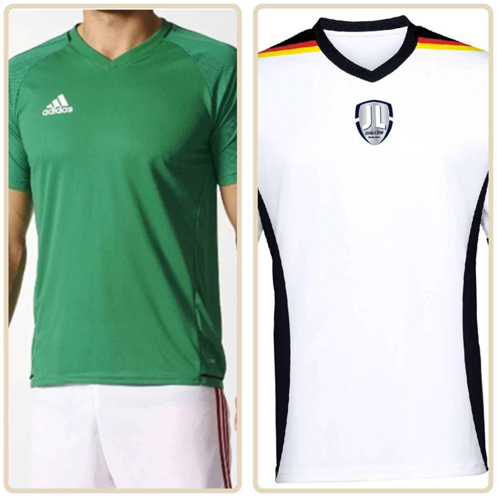 2 t-shirt le Blanc taille L l'Adidas taille XL