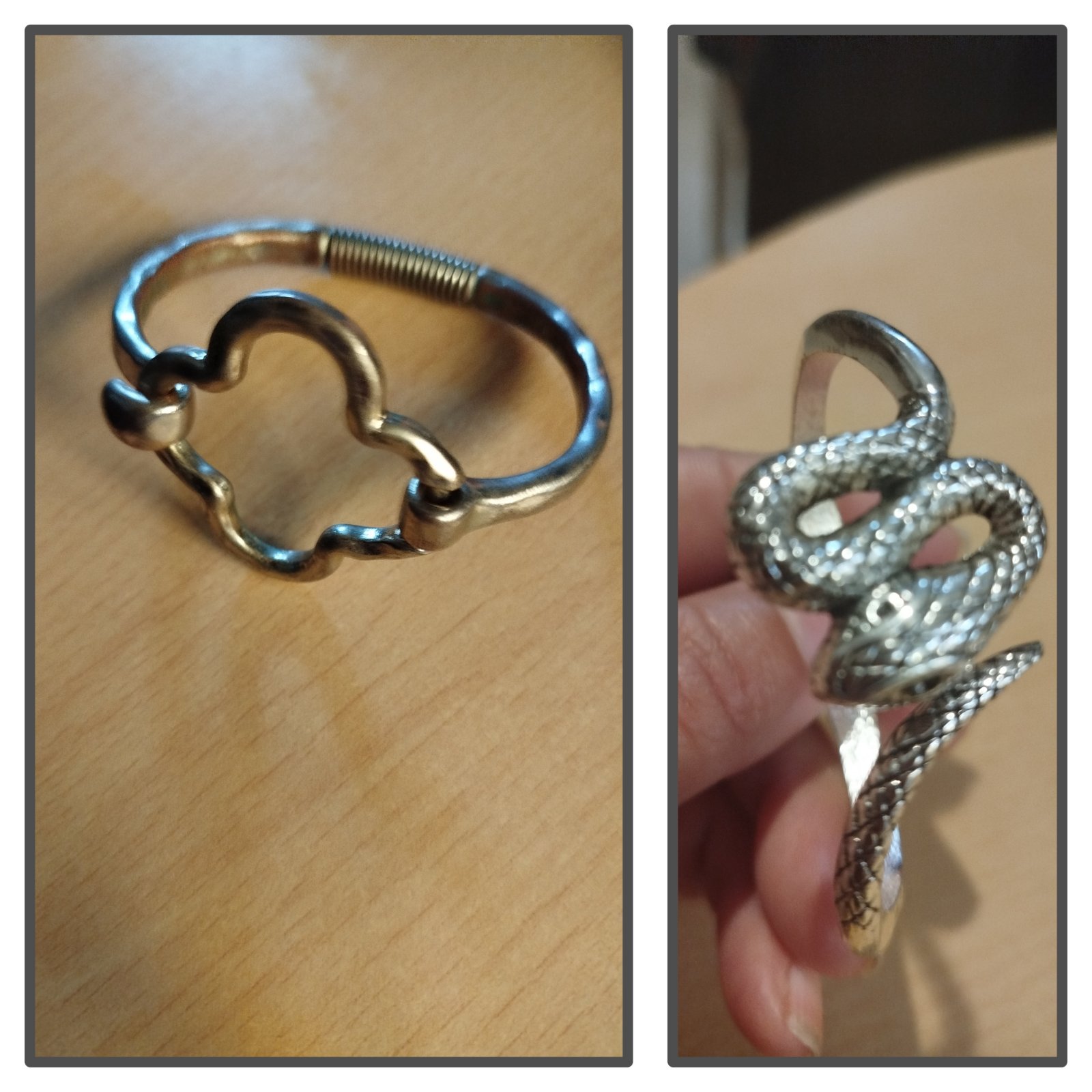 1 bracelet serpent et l'autre bracelet en cadeau 