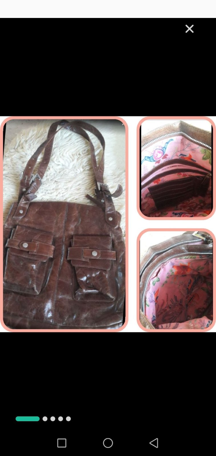 Un très beau sac artisanal importé avec une belle doublure et plusieurs poches 