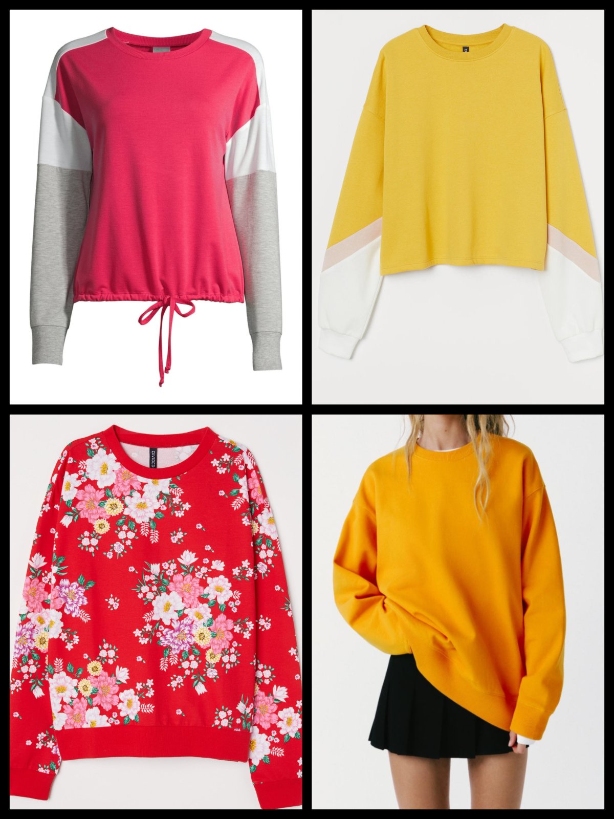  Lot de 4 sweat-shirts h&m zara et no boundaries