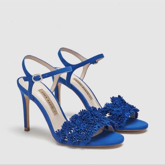 Talon Zara floral bleu 