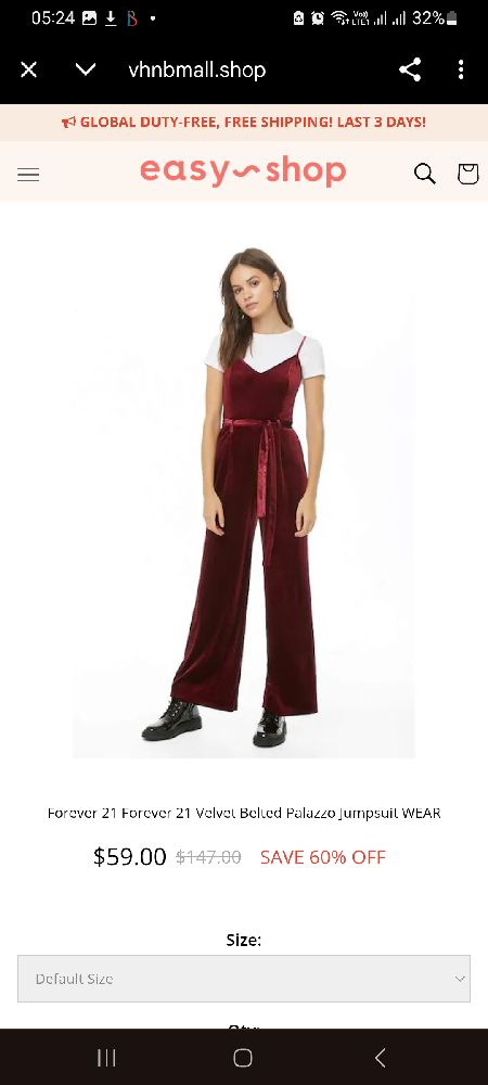 Combinaison bretelles Forever 21