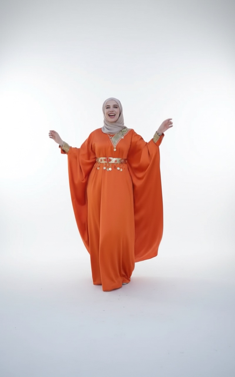 Robe Caftan orangé