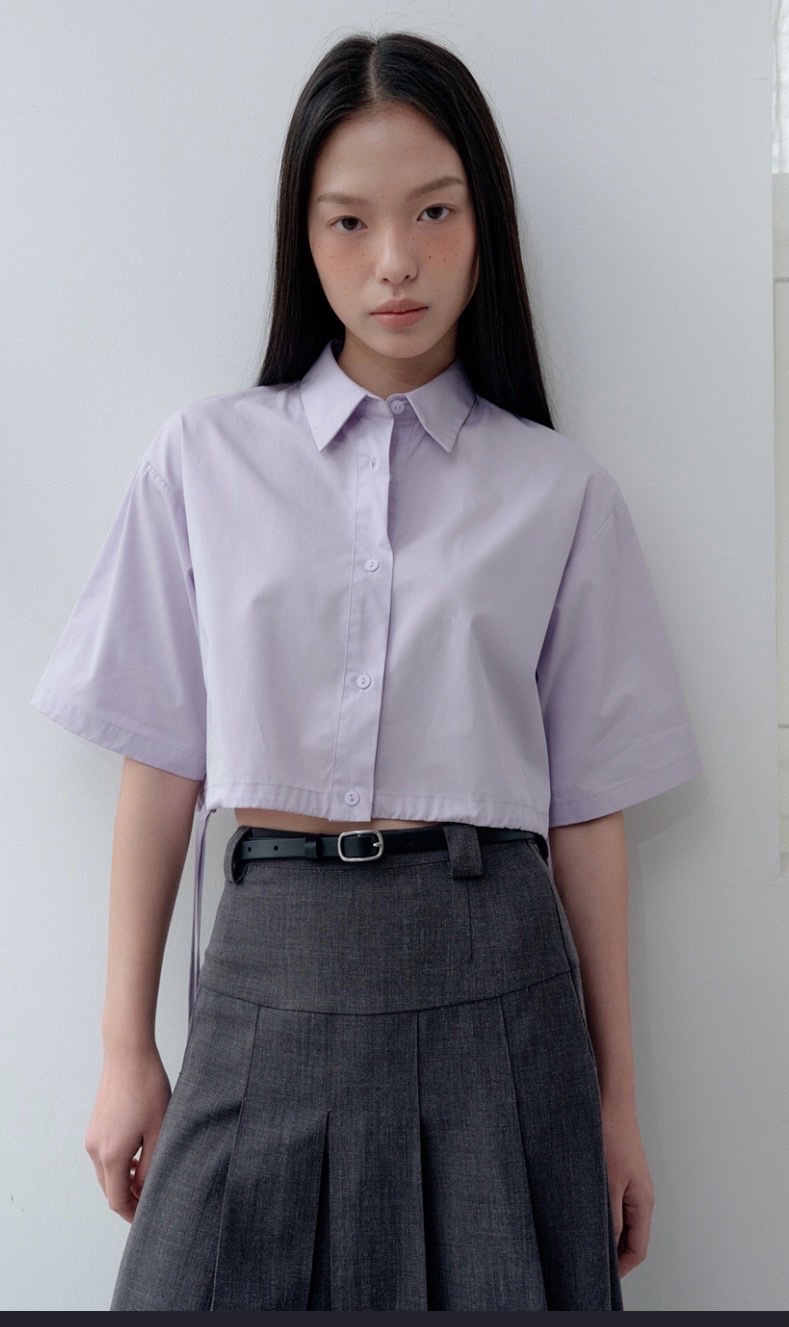 Chemise courte zara style oversize