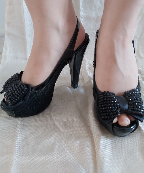 Sandales à talon noires