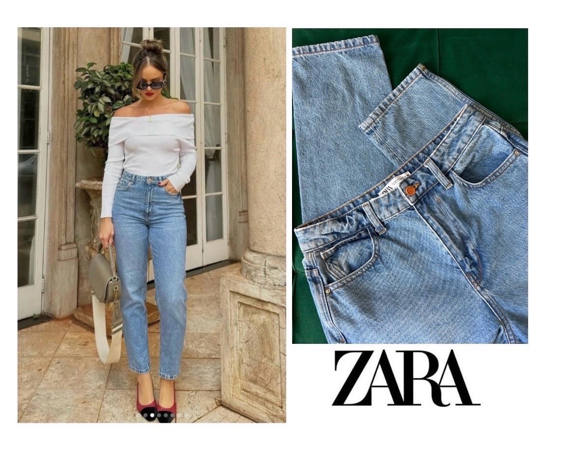 Jean Mom Fit de la marque Zara🩵 trés bonne état 