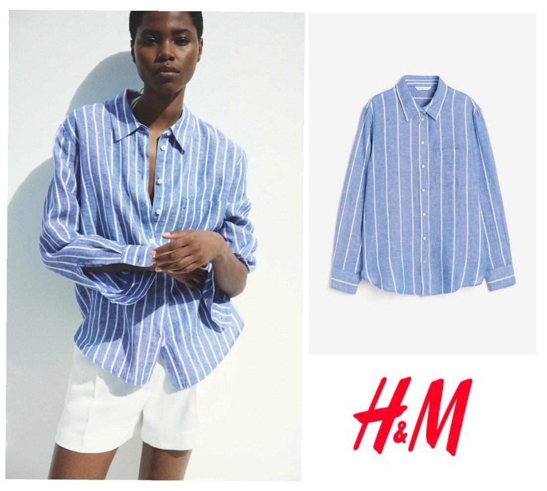 Chemise H&M 🤍💙🤍