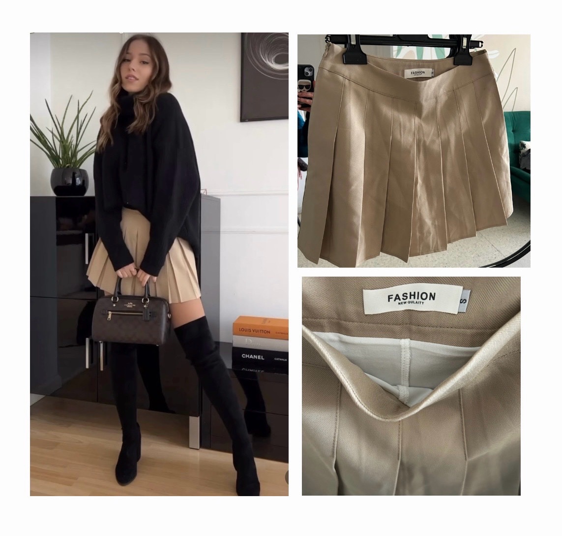 Jupe plissée courte beige 🤎🤎 neuf sans étiquette 