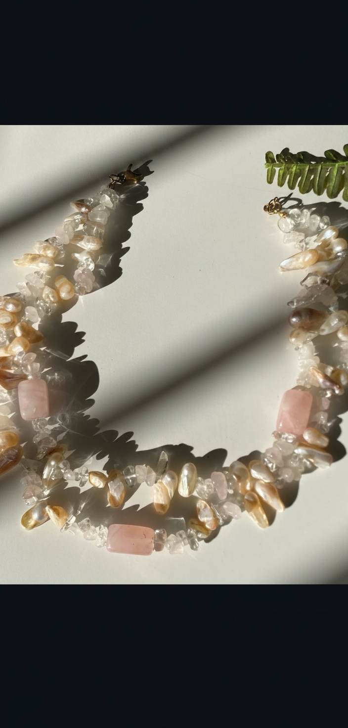 Collier d'été avec des pierres naturelles