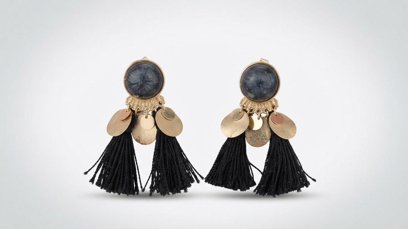 Boucle d'oreille, oeil de tigre 